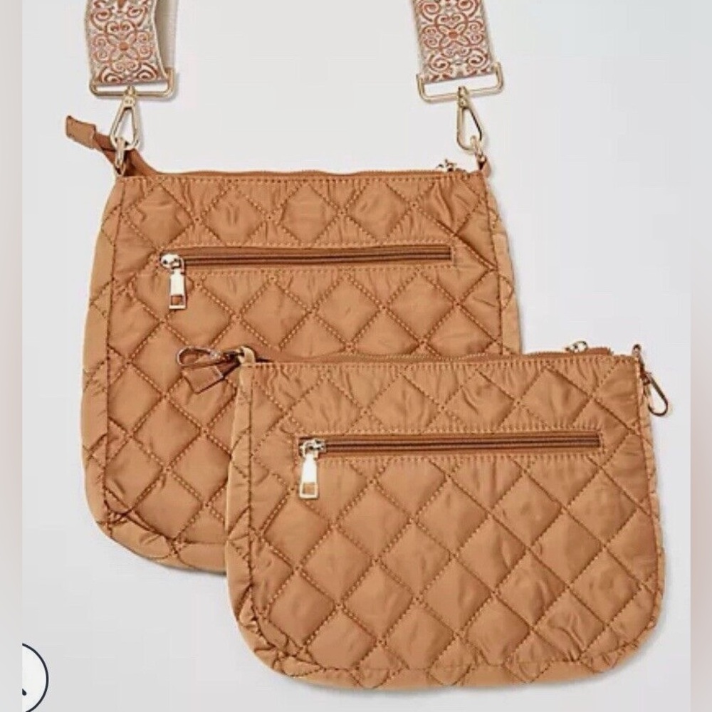 Amy Stran Ahdorned Quilted Double Messenger Bag!